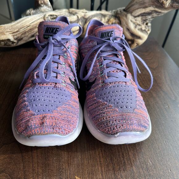 Nike Free Rn Flyknit pink purple Women’s Size 8 - Picture 3 of 8